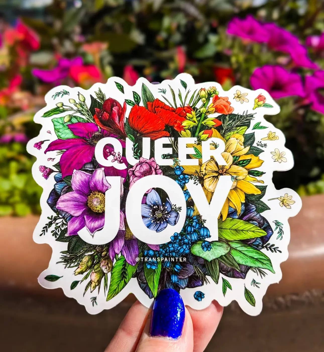 Transpainter - Wholesale Sticker - Queer Joy Bumper Sticker | Rainbow Pride | LGBTQ Gifts2