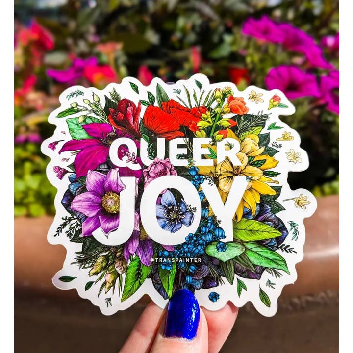 Transpainter - Wholesale Sticker - Queer Joy Bumper Sticker | Rainbow Pride | LGBTQ Gifts2