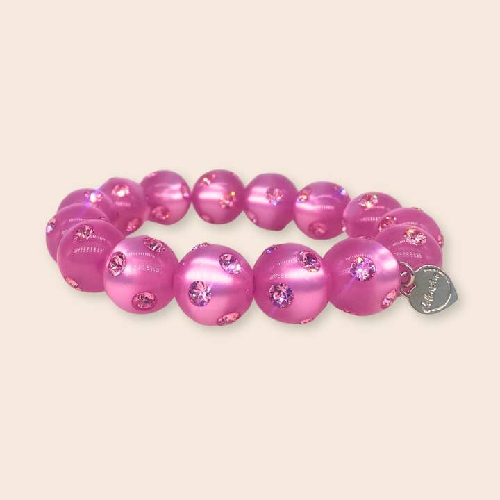 Classico Pearl Bracelet Bari in Shiny Pink for wholesale by Coloristers