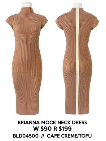 Blanc Noir - Wholesale Dress - Women's - Brianna Mock Neck Dress5