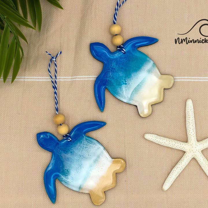 NMinnick Designs - Wholesale Ornament - Sea Turtle Ocean Resin Ornament3