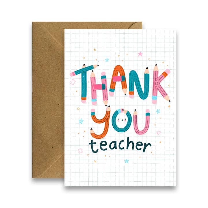 Obrigado Professor Cartão de Lápis por atacado de By Claire Schorman