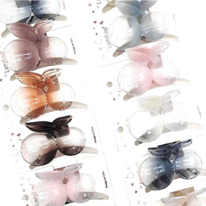 12pk Cherry Theme Hair Claw Headpiece Bright for wholesale by Diacly