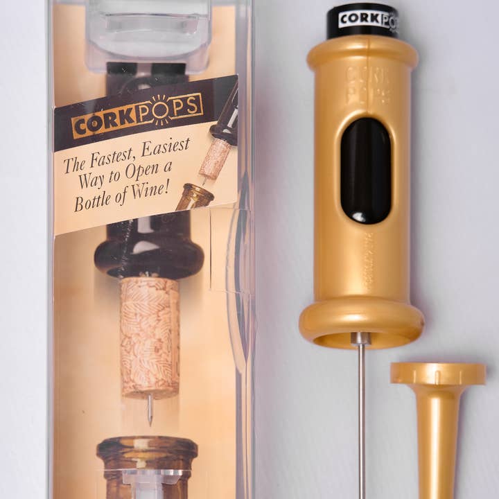 Cork Pops Inc - Wholesale Bottle/Wine Opener - Cork Pop Original Wine Opener - Gold - NEW