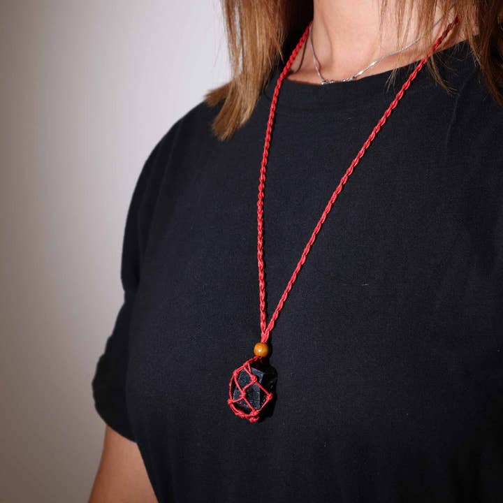 AW Artisan - Wholesale Woven Necklace - Gemstone Necklace Cords 45 cm - Red4