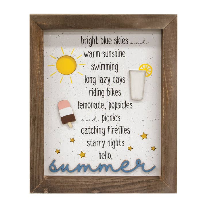 Summer Shadowbox Frame for wholesale by The Hearthside Collection