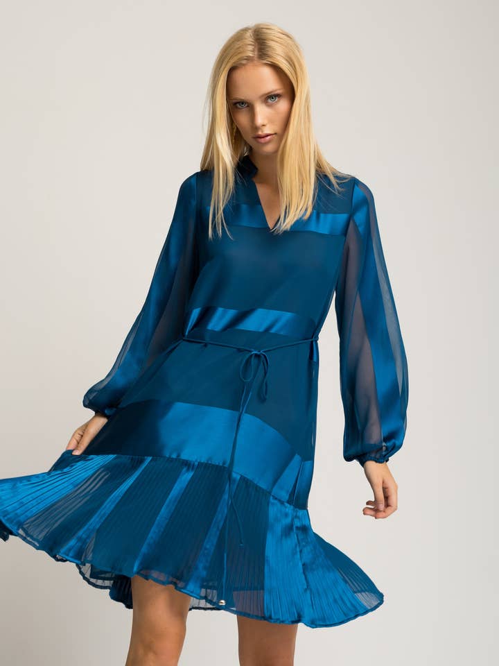 Valeska satin short dress for wholesale by NIZA