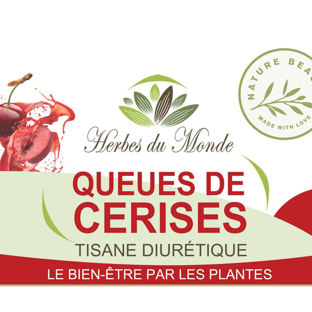 Herbes du monde - Wholesale Health/Detox Tea - Cherry Tails Herbal Tea - Bulk 1 kilo1