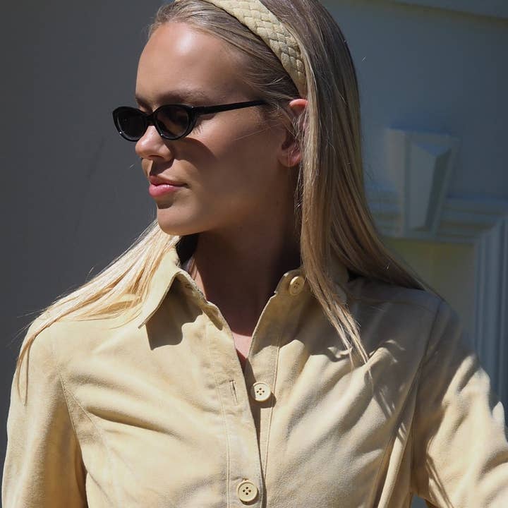 Cadelle Leather - Wholesale Fashion headband – women's - Plait Headband | Chocolate1