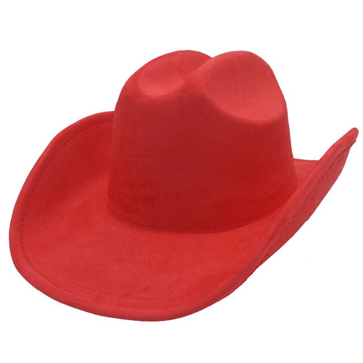 CHAPEAU DE COWBOY EN FAUX DAIM SANS BANDE pour la vente par Paperdoll