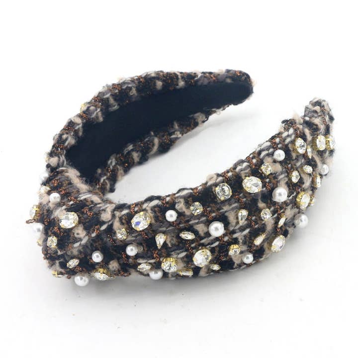 Brittyland - Wholesale Fashion Headband - Women's - Luxury Winter Headbands - Holiday Headbands - Black Headband