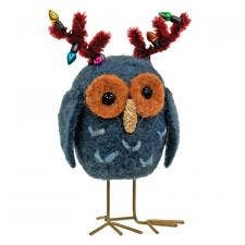 Bright Ideas - Vente Lots de décorations - Ornement en laine feutrée Chouette esprit de Noël, 2 asstd.1