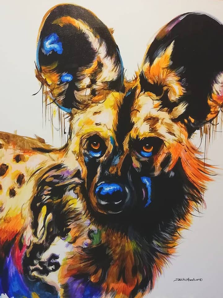 CHIEN PEINT 16 pour la vente par Curated Art