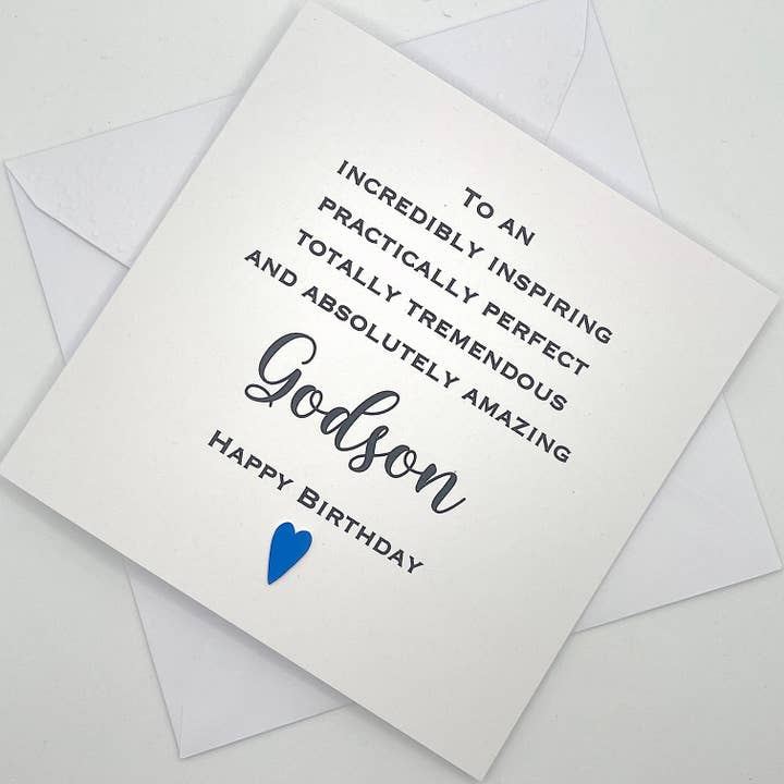 Godson Birthday Card. Incredibly Inspiring, Amazing Godson for wholesale by Looks Inviting