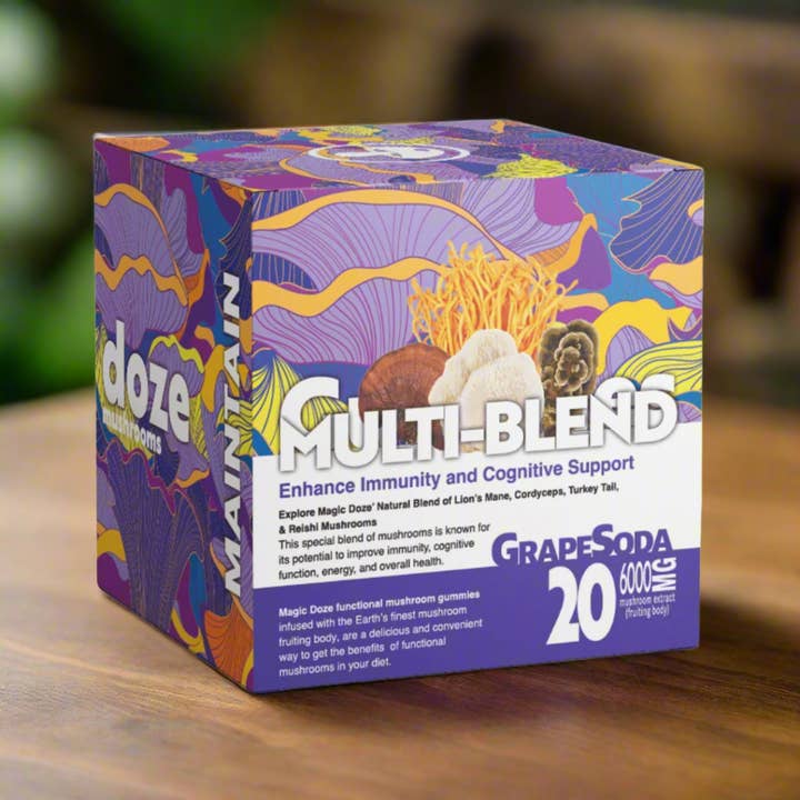 Multi-Blend-Pilz-Gummis (Traubensoda) - Maintain von Magic Doze™ und andere Ergebnisse für soda magic im Großhandel. Kostenlose Rücksendungen und 60-Tage-Zahlungsziel auf Faire im Trend auf Faire.