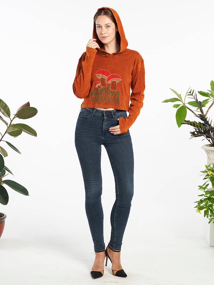 Felpa con Cappuccio a Fungo (KT-1523) per la vendita all'ingrosso da parte di Kathmandu Imports