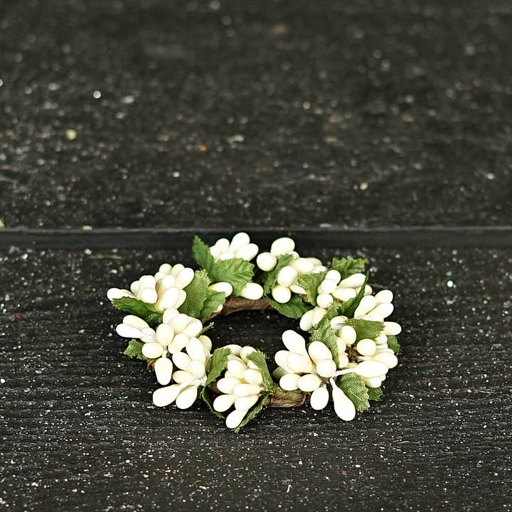 Impressive Enterprises, Inc. - Wholesale Napkin Ring - ISB13700VAN- 1.5in Pip Berry Taper/Napkin Ring-Vanilla color3