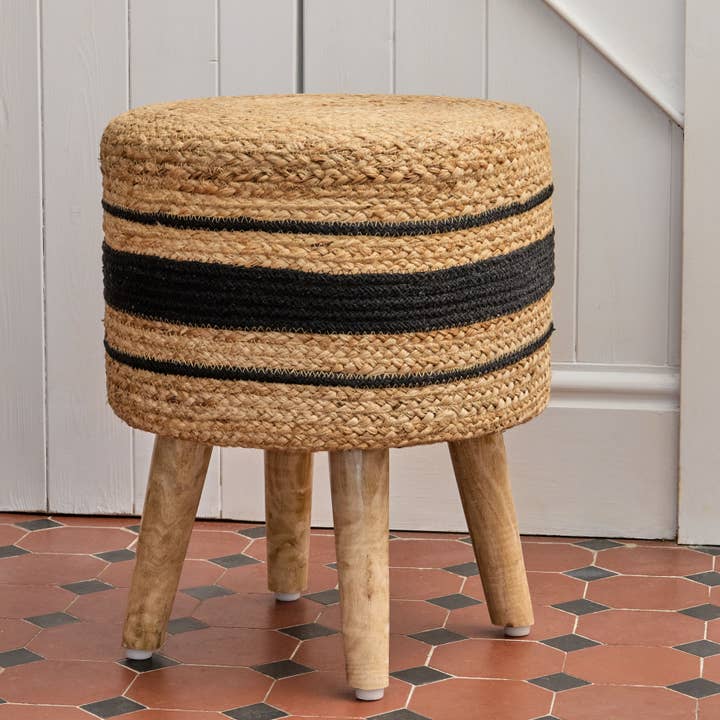 EcoBlend Jute Footstool for wholesale by Mytri Designs