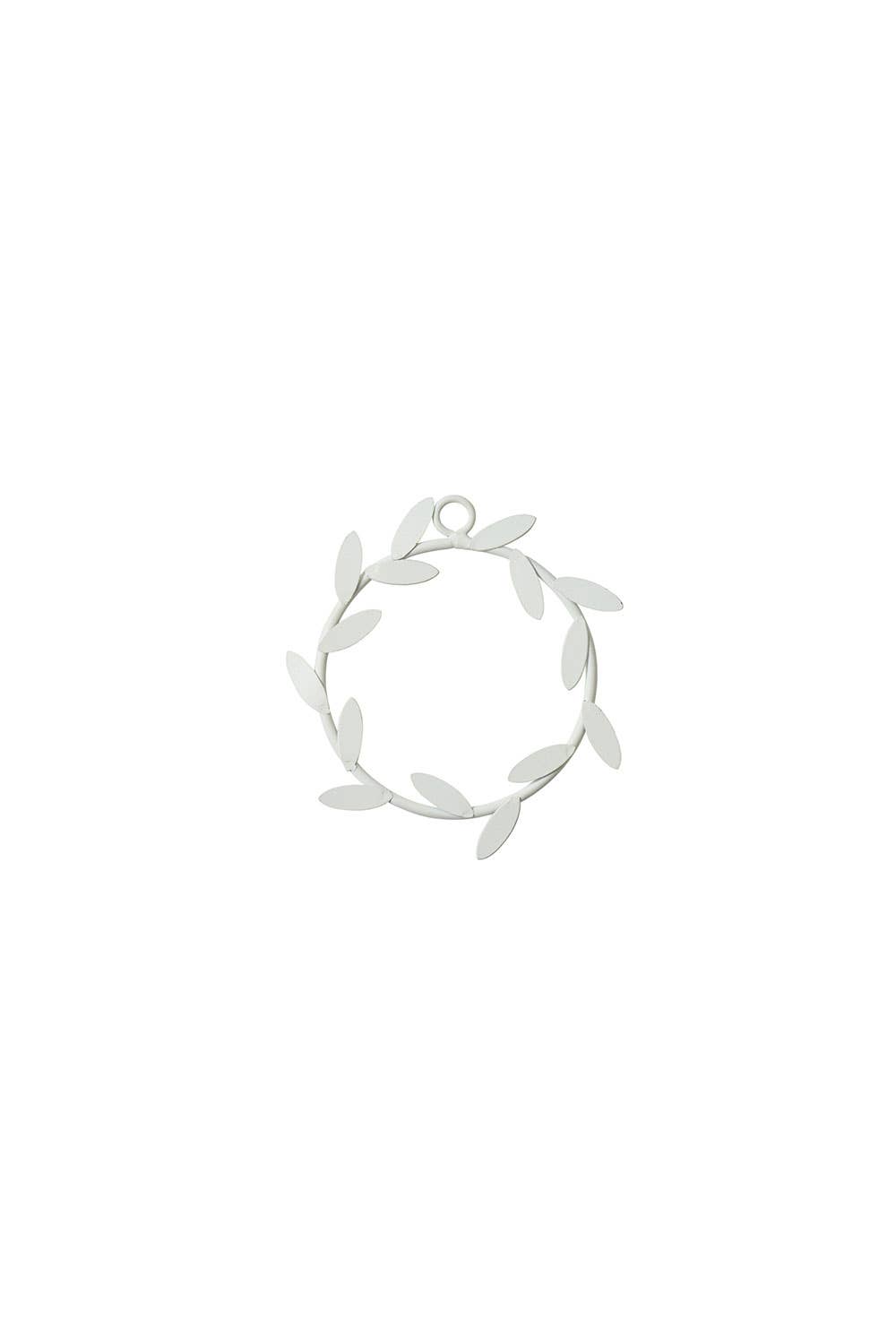 Fog Linen Work - Wholesale Wreath - Wreath Olive (S) White2