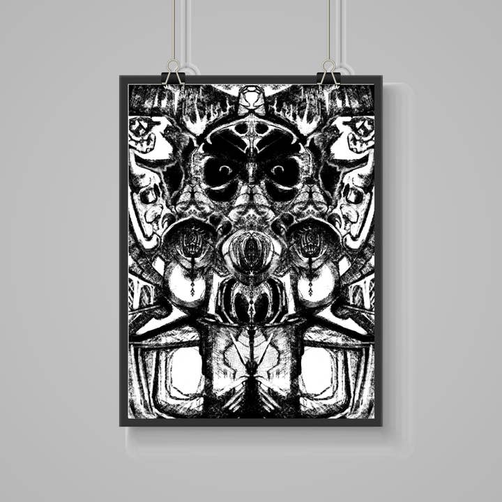 Tomb Entrance Art Print, Spooky Art, Gothic, Dark Art for wholesale by Signum Somnia