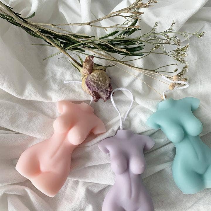 Pastel Female Body Shaped Soy & BeesWax Candle for wholesale by YUI BROOKLYN