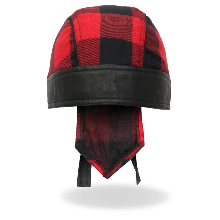 MULTI Hot Leathers Black/Red Buffalo Plaid Lightweight Headwrap HWH1108 for wholesale on Faire1