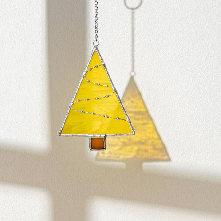 MondoBellissimo - Vente Attrape-soleil - Ornements de sapin de Noël en vitrail pour décoration de fête F918