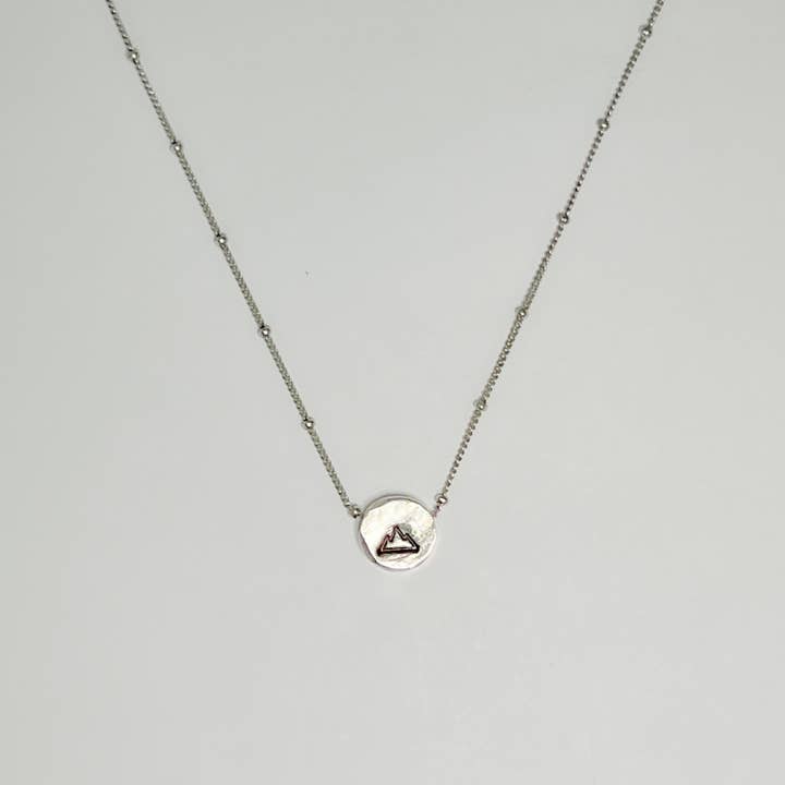 Silver Satellite Chain Hand Stamped Necklace for wholesale by The Crowning Jewels