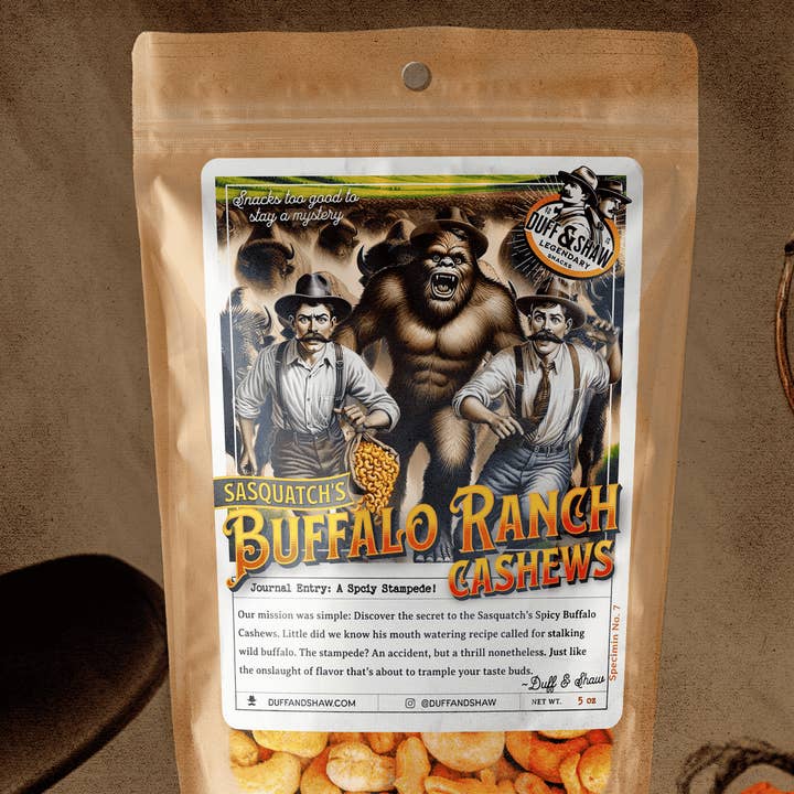 Duff & Shaw - Legendary Snacks - Wholesale Nuts - Sasquatch's Buffalo Ranch Cashews3