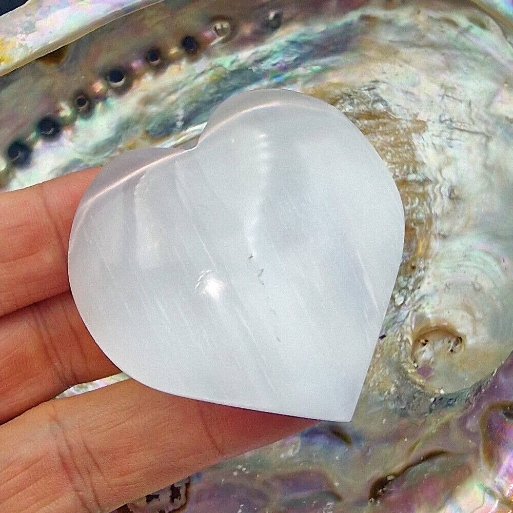 Shamans Crystal – wholesale Spiritual stone/crystal – Selenite Heart Stones, Selenite Heart Shape Stones Selenite11