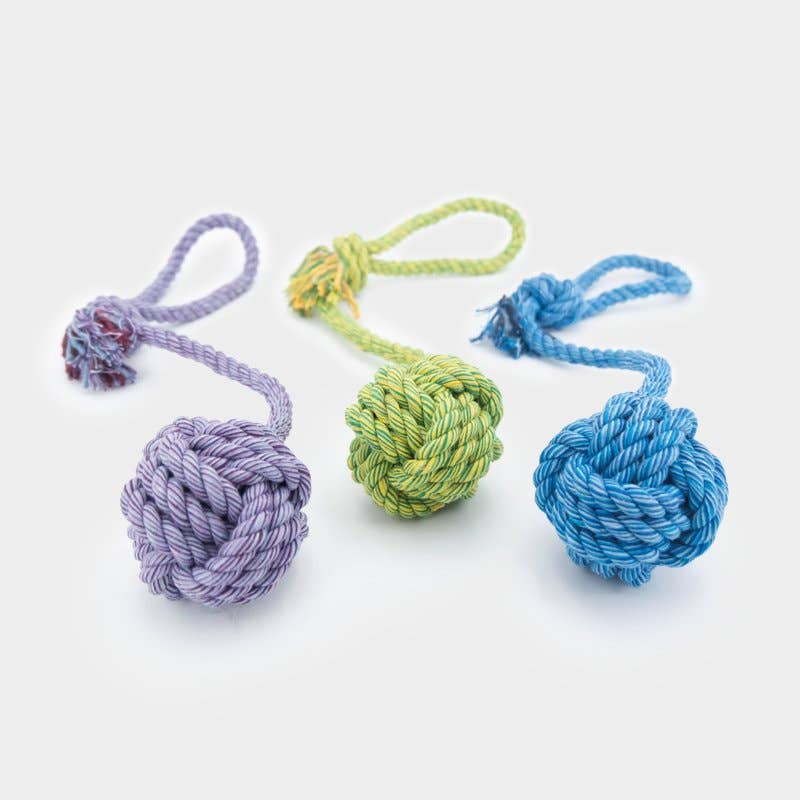 4cats Heimtierbedarf GmbH - Wholesale Pet Rope Toy - Dog - Happy Pet Nuts For Knots Rope Ball - colours vary,0