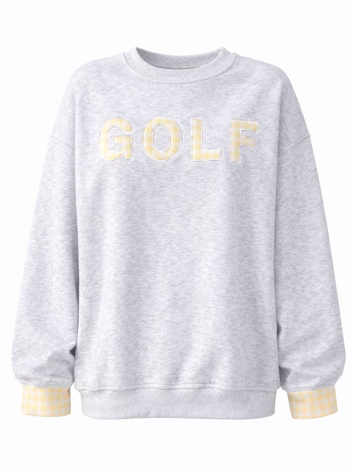 Golf-Sweatshirt in Perlgrau für den Großhandel von Sunkissed Coconut