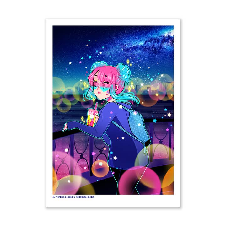 Impresión artística Gradients Night para venta al por mayor de SHOURIMAJO