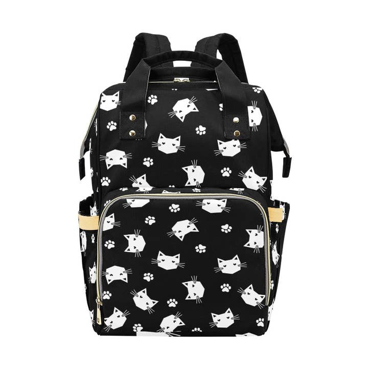 Sac à dos à couches multifonctionnel Kitty Whiskers pour la vente par Pioneer Kitty Market