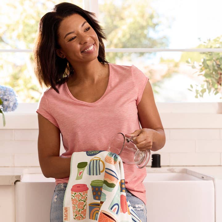 WerkShoppe - Wholesale Tea Towel - But First Coffee Microfiber Towel2