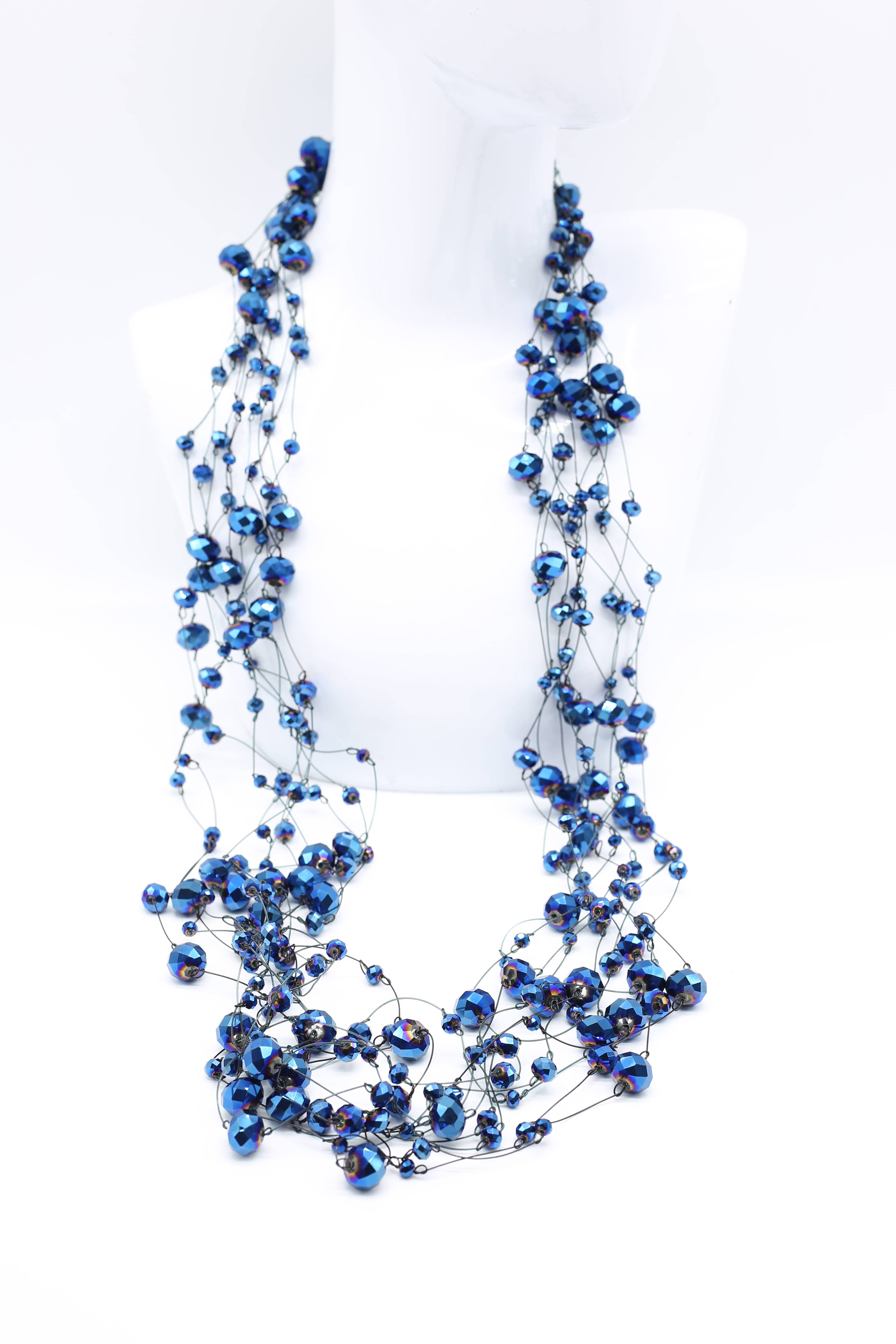 Jianhui London – wholesale Beaded/pearl necklace – Elegant Statement Crystal Faceted Beads Necklaces14