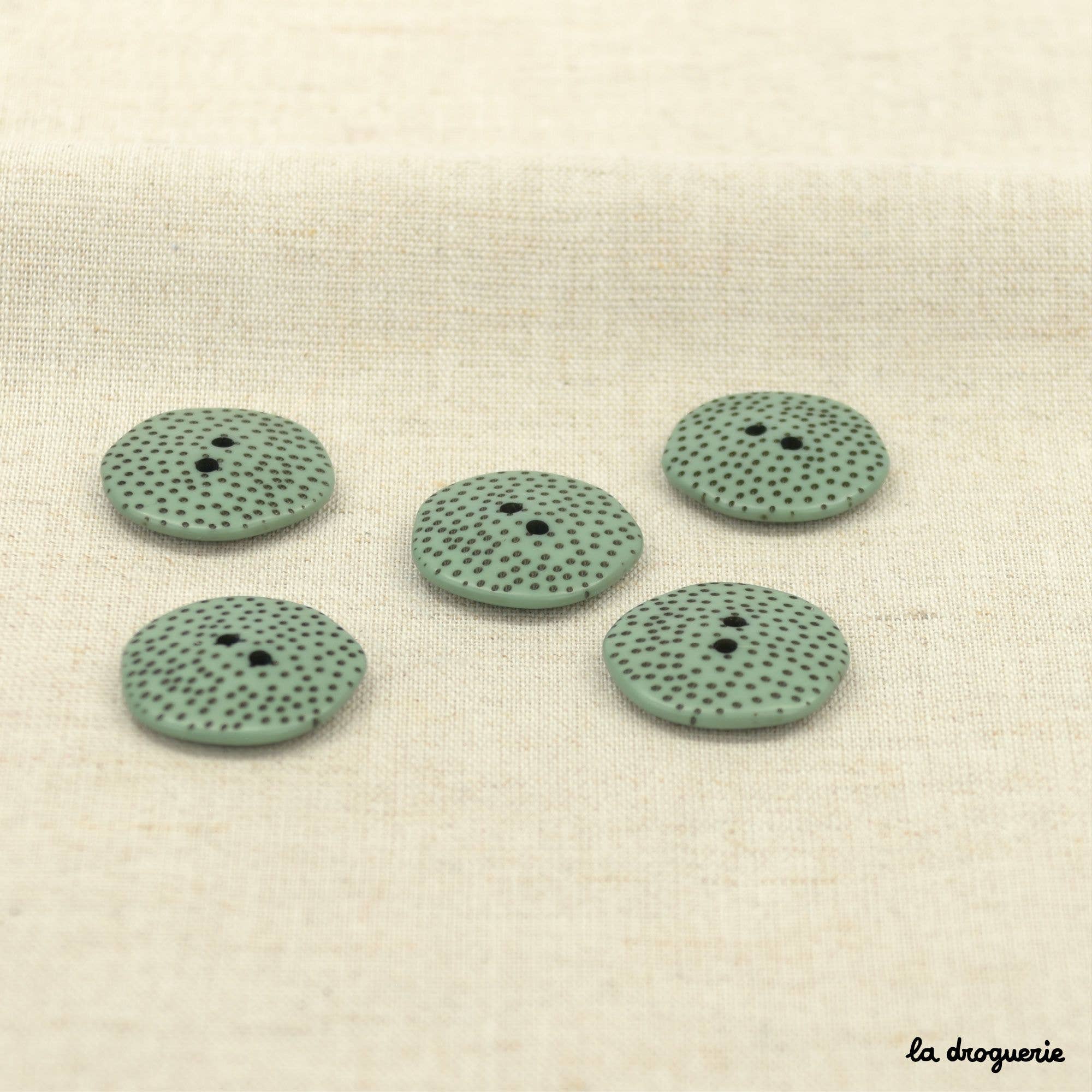 LA DROGUERIE - Wholesale Sewing Button/Snap - "Kenya petits pois" button 22 mm5