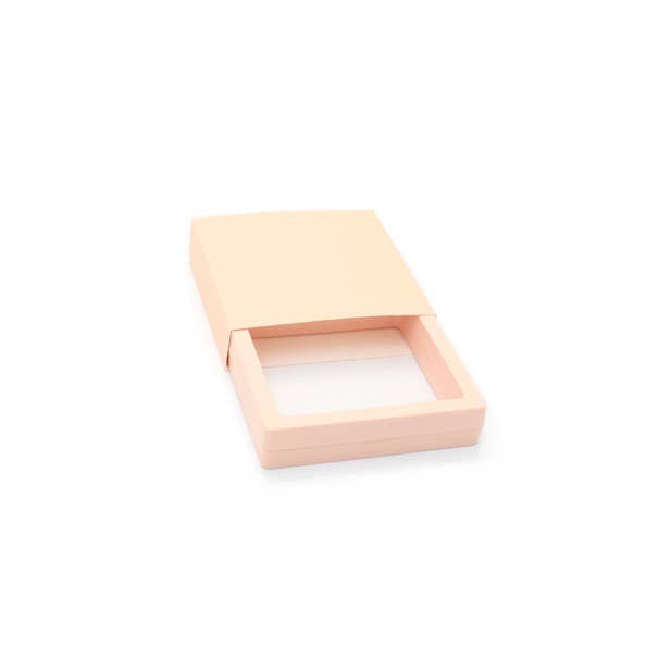 Inca UK – wholesale Gift box – Pale Pink plastic PE film box with card sleeve. 9x9x2.1cm2