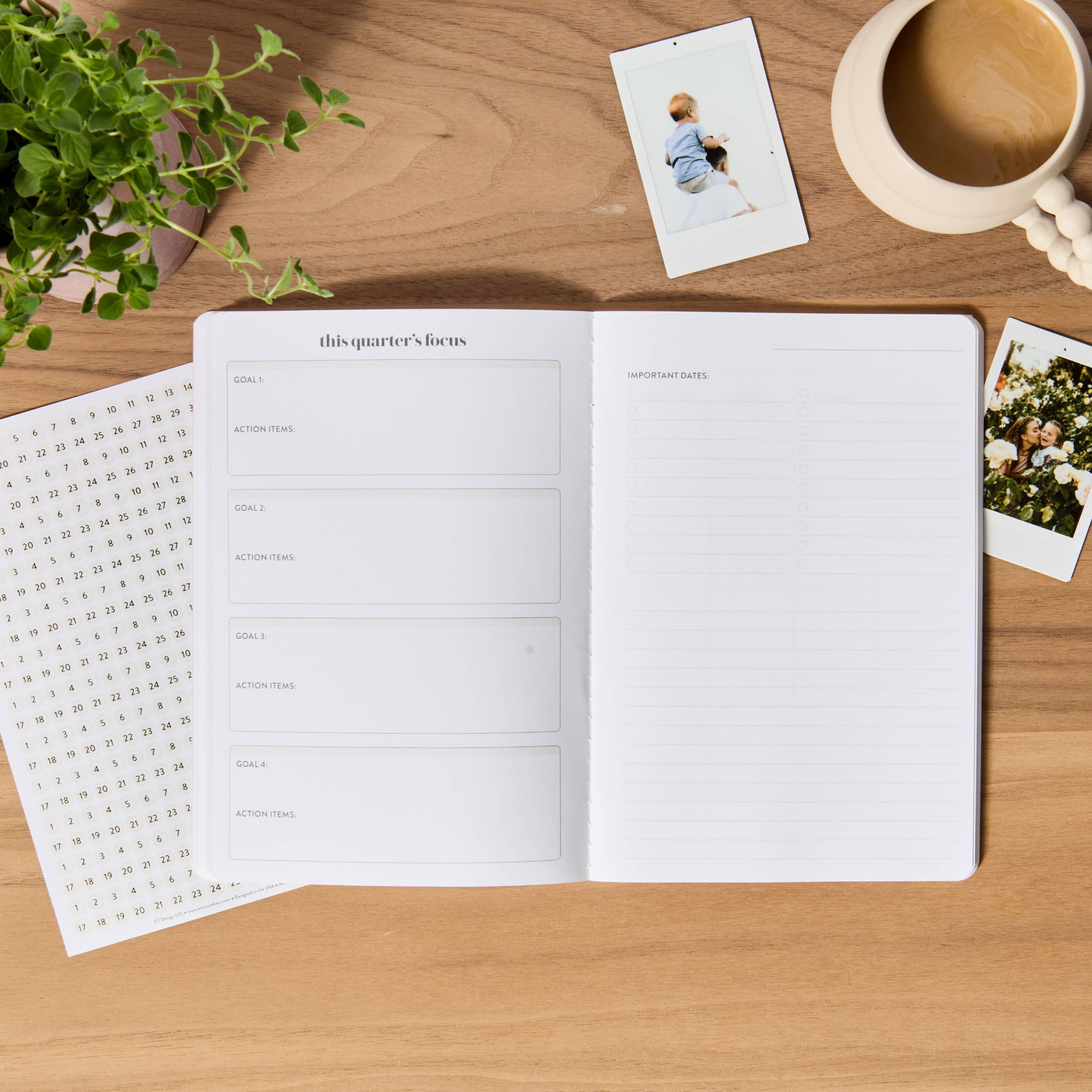 Erin Condren Design - Vente Journal intime - Agenda Petite Année en Aperçu - Forme d'Onde5