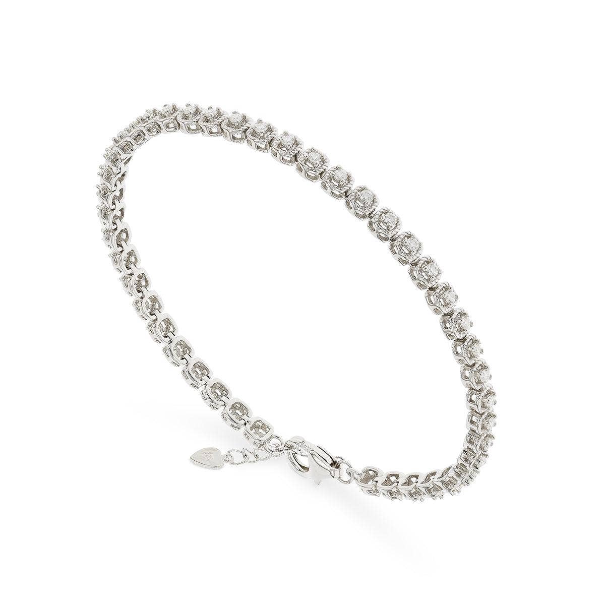 FCJ Jewelry LLC - Wholesale Tennis Bracelet - Rhodium Plated 925 Silver Created Moissanite Tennis Bracelet7