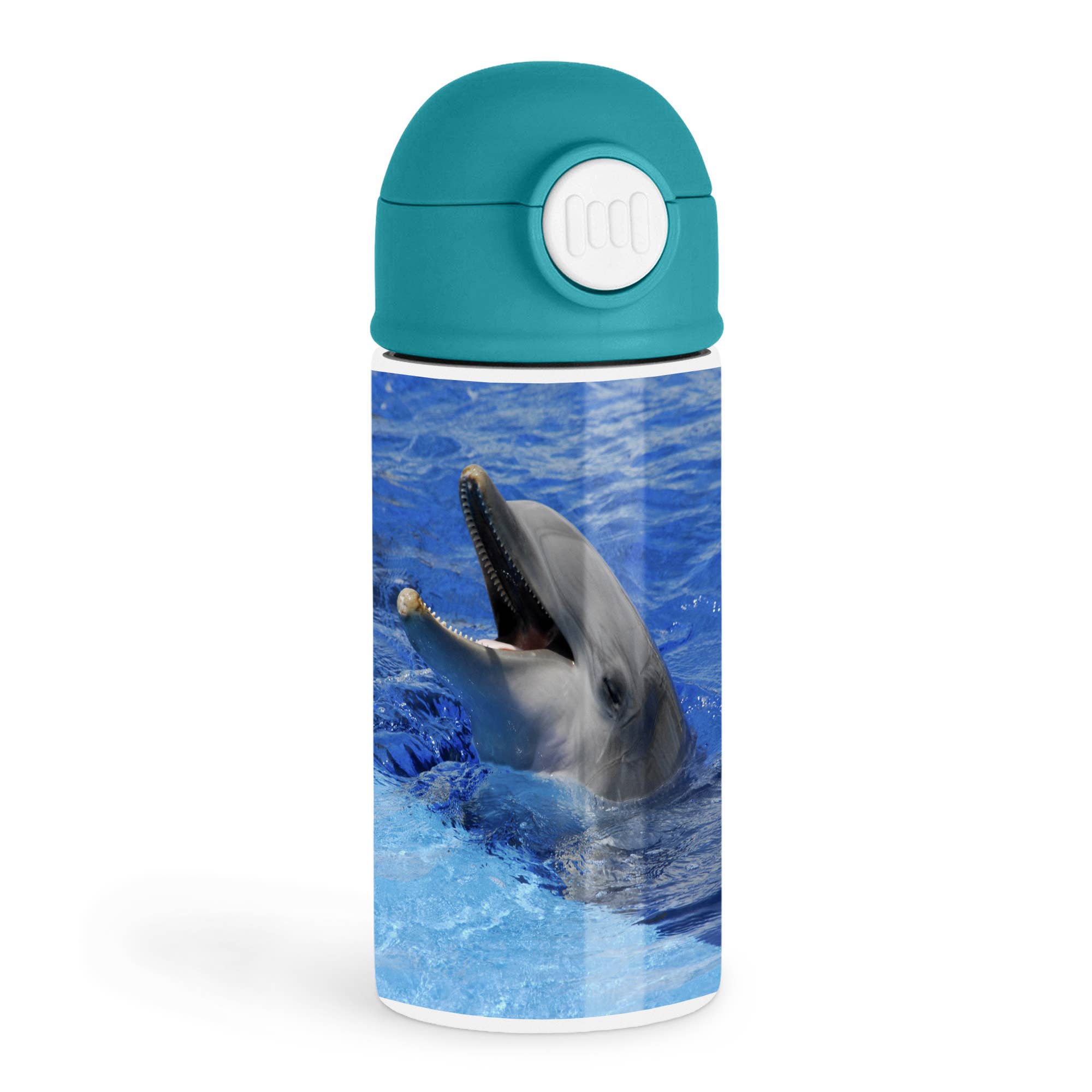 3dRose - Wholesale Water Bottle - 3dRose, Dolphin with its mouth open at Oceanographic Aquarium in Valencia, Spain, Kids Water Bottle0