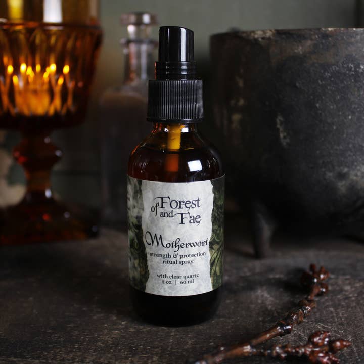 of Forest and Fae - Wholesale Meditation Supplies - Motherwort Ritual Spray • Crystal Infused • Witchcraft