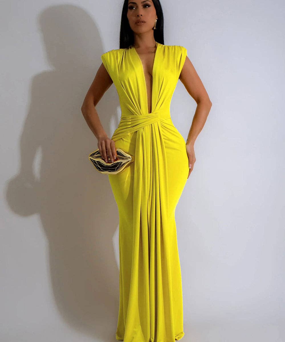 Aria Romance - Wholesale Formele jurk - Dames - Mouwloze Bodycon Midi Jurk5