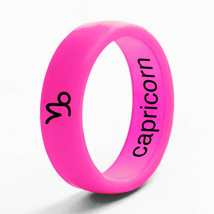 Flip Zodiac Capricorn Ring Hot Pink Replenishment voor wholesale door Flip Rings