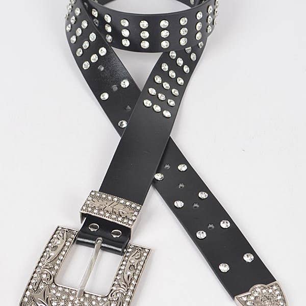 Shop Neighbors - Vendita all'ingrosso Cintura - Donna - Cintura metallizzata Plus Size con fibbia in strass con catena5