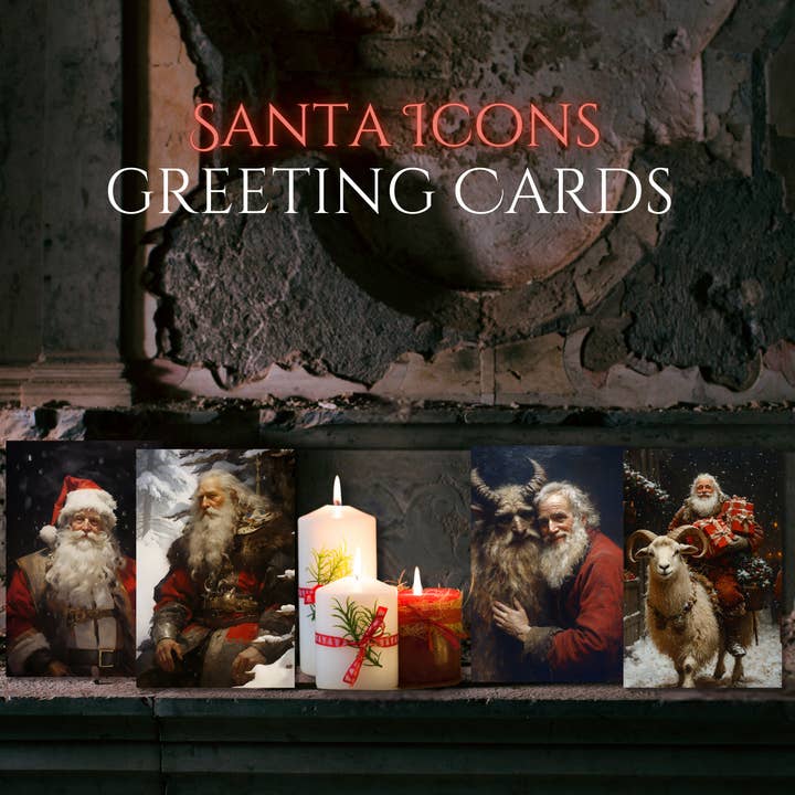 International Santa Greeting Cards for wholesale by Ye Curiosity Shoppe