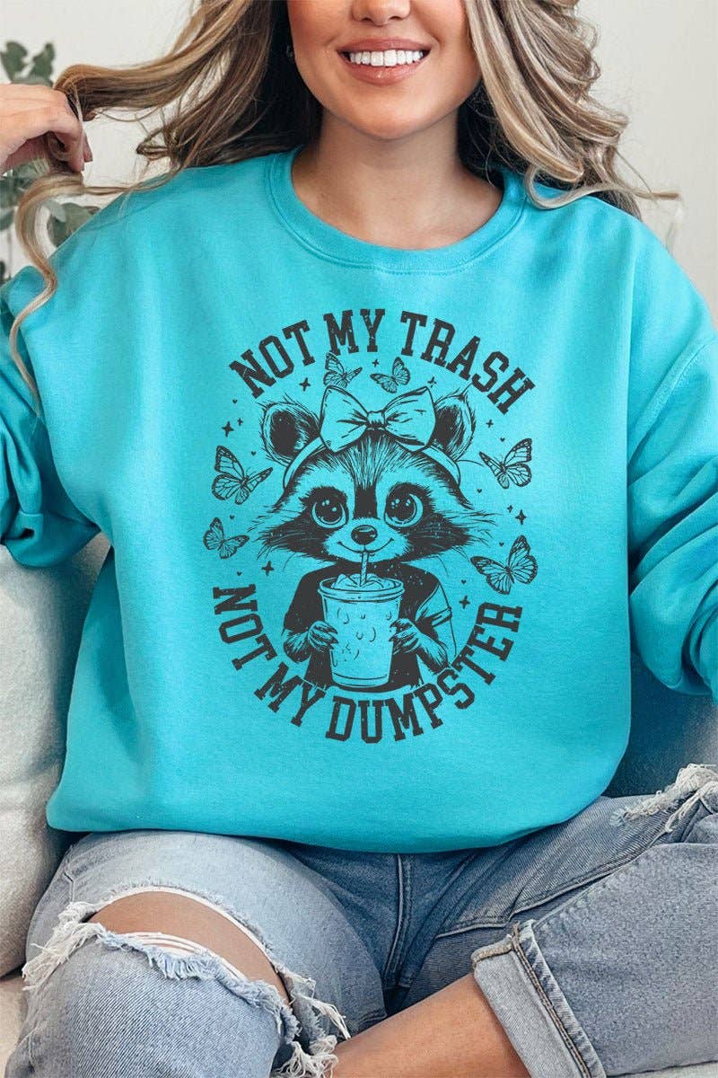 Wholesale Accessory Market - Wholesale Graphic Sweatshirt - Women's - Not My Trash Not My Dumpster Unisex NuBlend Crew Sweatshirt2