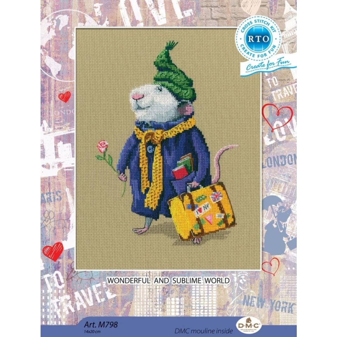 RTO&Collection D'Art (RTO Baltic OU) – wholesale Material för broderi/korsstygn – Broderikit RTO Räknad Underbar Resvärld M7981