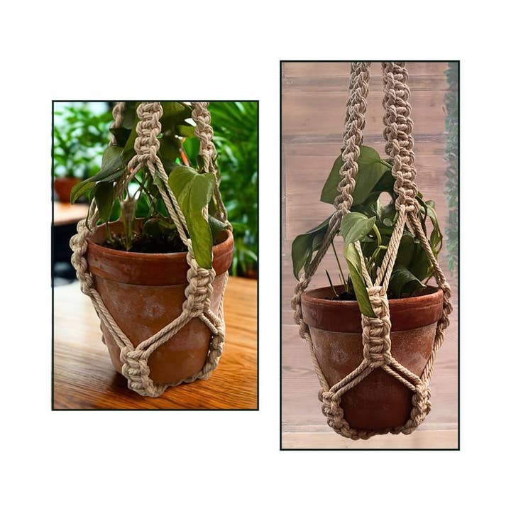 The PlantOutfitter - Wholesale Hanging Planter - No Tassel Macrame Plant Hanger – Handmade Boho Decor1