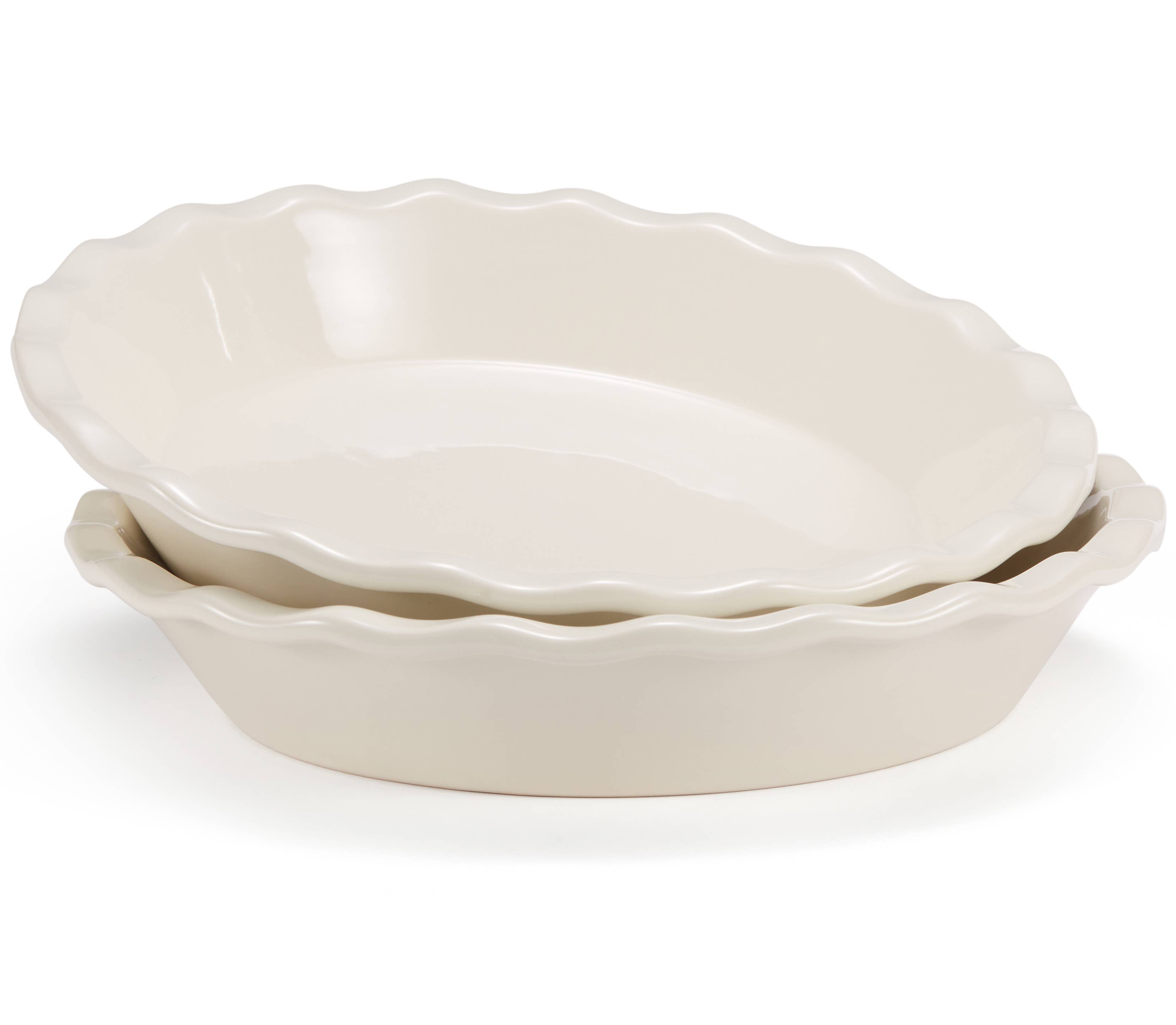 Kook - Wholesale Baking Dish - Kook Ceramic Deep Pie Dish with Wave Edge, 9 Inch0